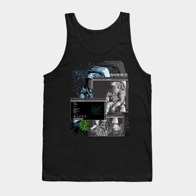 Astronaut cannabis Tank Top by Wagum Std